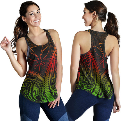 Hawaii Women Tank Polynesian Tribal Tattoo Island Spirit Style