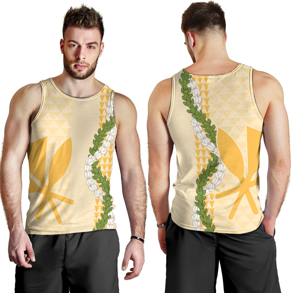 Hawaii Tank Top Kanaka Maoli Puakenikeni Maile Flower Lei