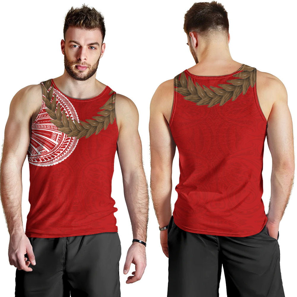 Samoa Tank Top Tattoo Roman Reigns With Ula Fala Style Brown