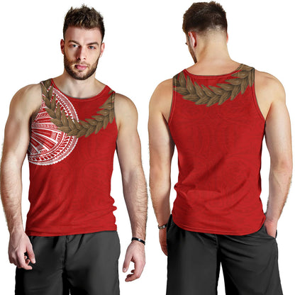 Samoa Tank Top Tattoo Roman Reigns With Ula Fala Style Brown