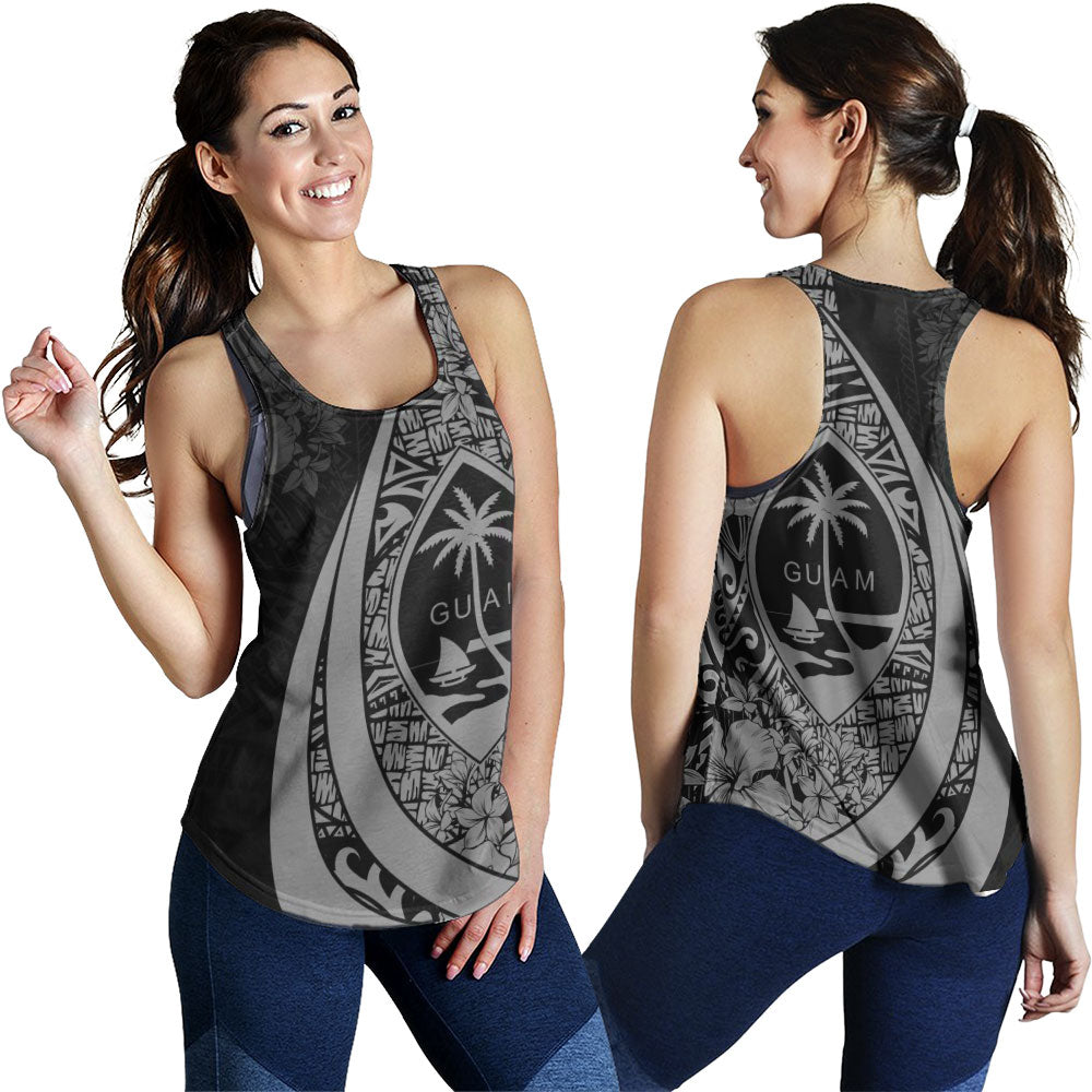 Guam Women Tank Custom Hibiscus Flower Symbols Style