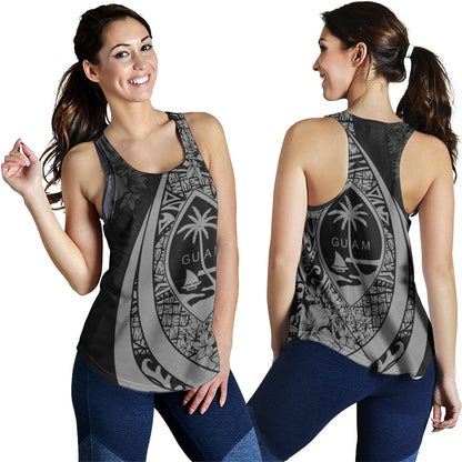 Guam Women Tank Custom Hibiscus Flower Symbols Style