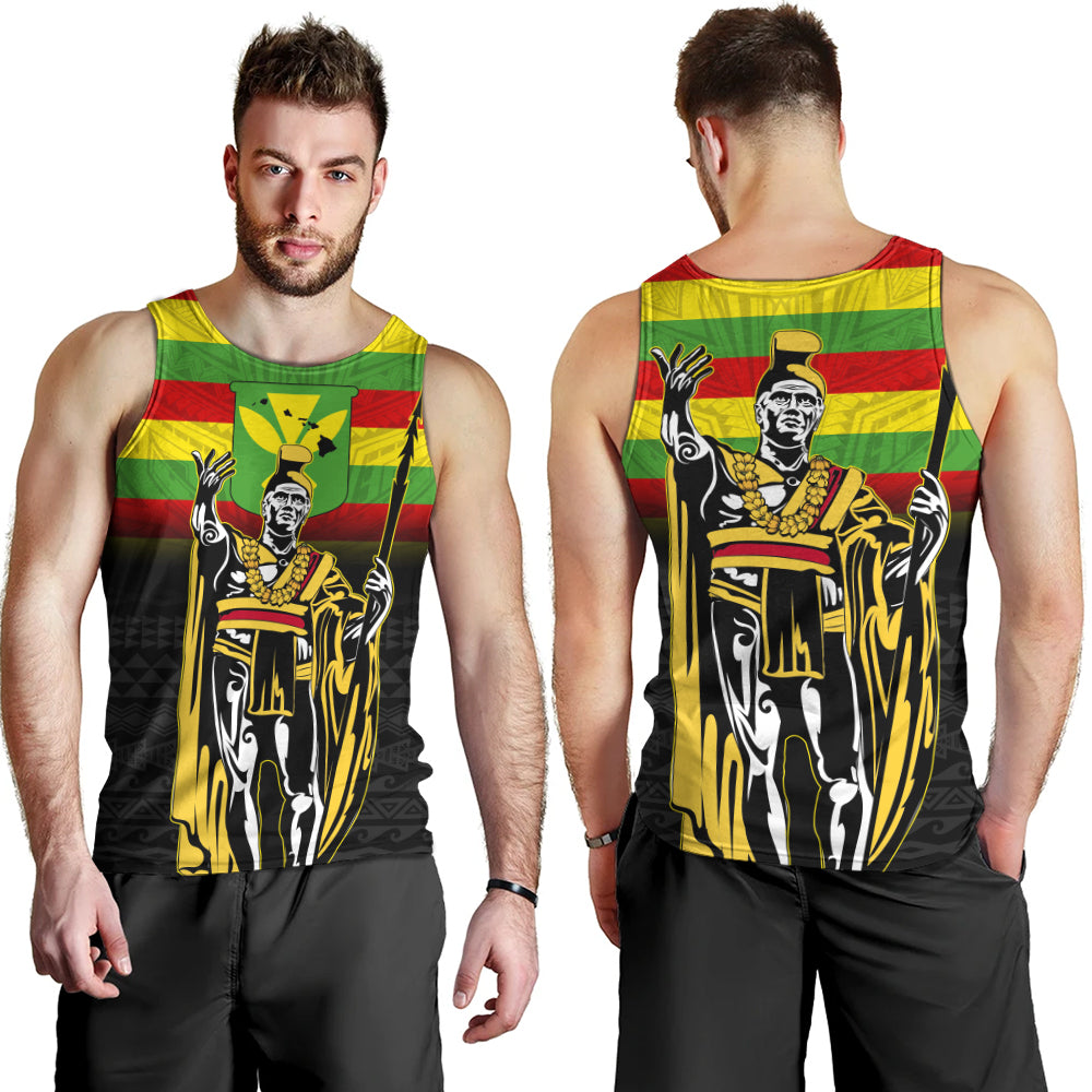 Hawaii Tank Top King Kamehameha Flag Kanaka Maoli Tribal Tattoo