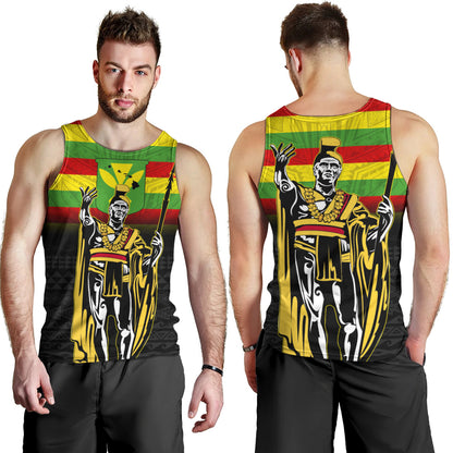 Hawaii Tank Top King Kamehameha Flag Kanaka Maoli Tribal Tattoo