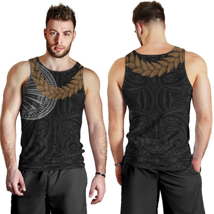 Samoa Tank Top Tattoo Roman Reigns With Ula Fala Style Brown