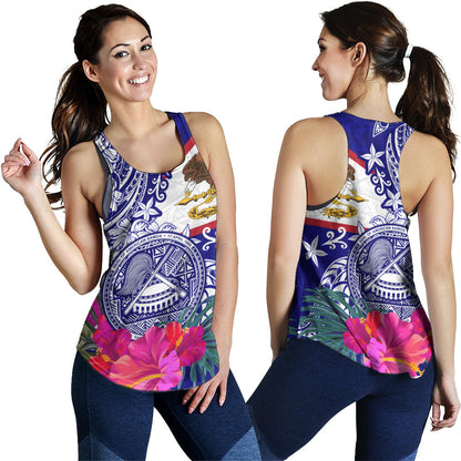 American Samoa Women Tank Flag Tribal Tropical Style