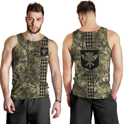 Hawaii Tank Top Woodland Kanaka Camo Style