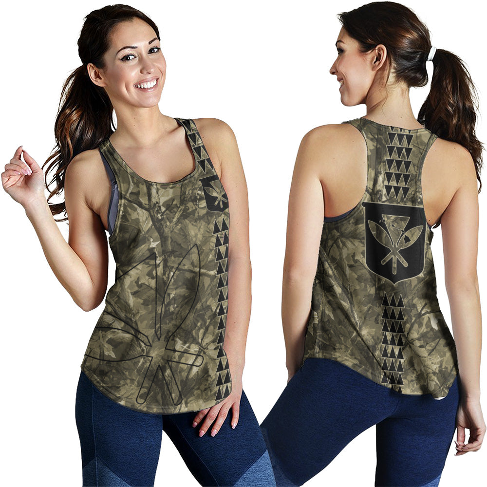Hawaii Women Tank Woodland Kanaka Camo Style