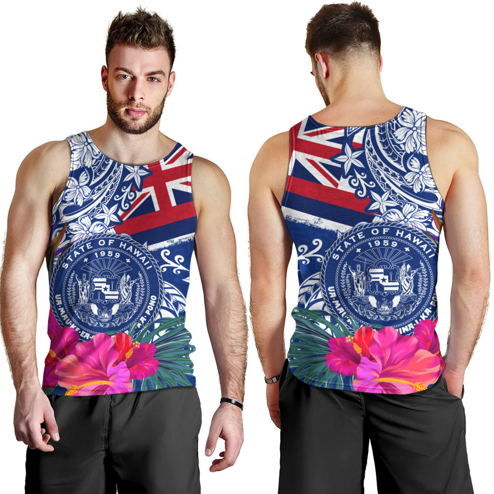 Hawaii Tank Top Flag Tribal Tropical Style