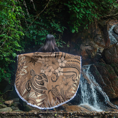 Hawaii Beach Blanket Polynesian Turtle Tattoo Tropical Elements