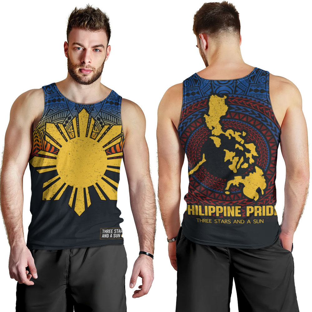 Philippines Filipinos Tank Top Philippine Pride Three Stars and A Sun