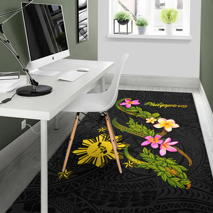 Philippines Filipinos Area Rug Philippines Sun And Map Plumeria Tribal