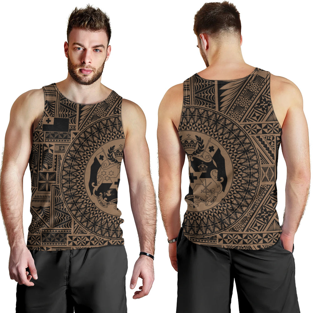Tonga Tank Top Royal Seal Tribal Pattern