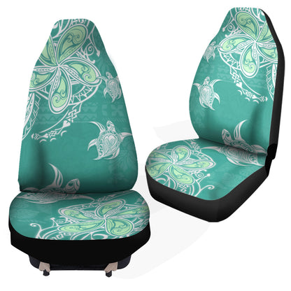 Hawaii Car Seat Covers Polynesian Pattern Plumeria Turtles