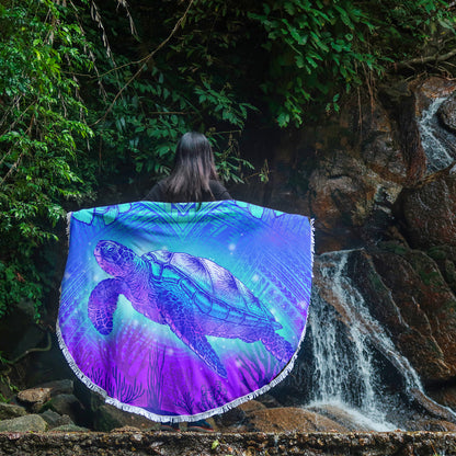 Hawaii Beach Blanket Turtle Underwater Sea Polynesian Style