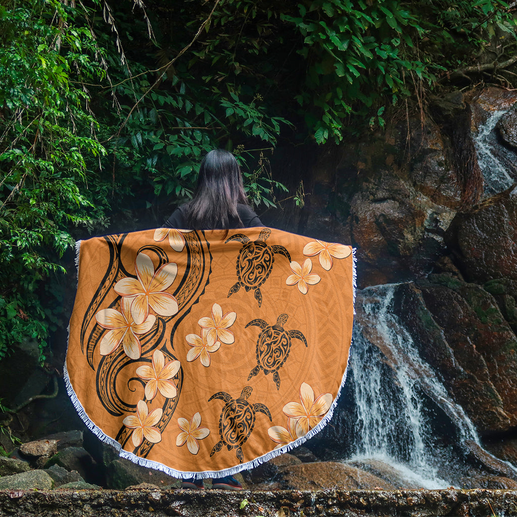 Hawaii Beach Blanket Tribal Tattoo Polynesia Plumeria Flower