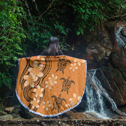 Hawaii Beach Blanket Tribal Tattoo Polynesia Plumeria Flower