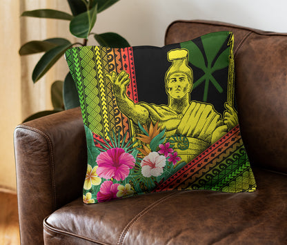 Hawaii Pillow Cover King Kamekameha Kanaka Maoli Polynesian Pattern