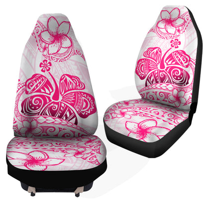 Hawaii Car Seat Covers Pink Hibiscus And Plumeria Flowers Polynesian Decor