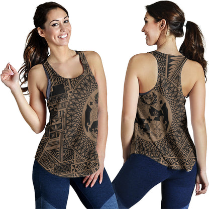 Tonga Women Tank Royal Seal Tribal Pattern
