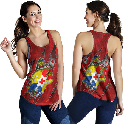 Tonga Women Tank Coat Of Amrs Scratches Cracks Style