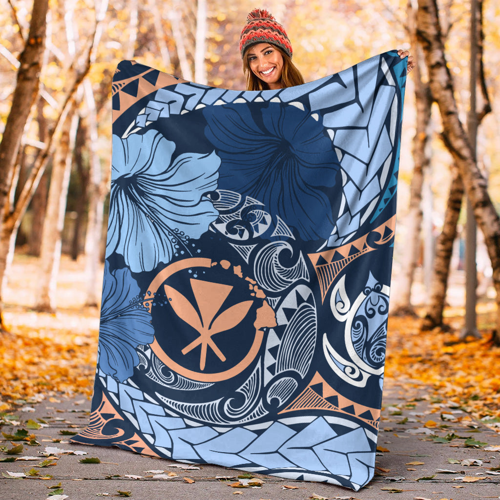 Hawaii Premium Blanket Kanaka Maoli Tribal Pattern