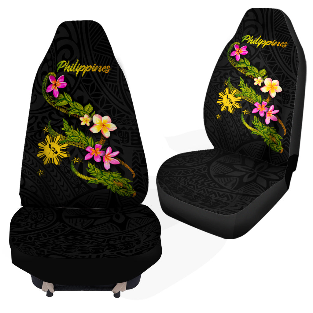 Philippines Filipinos Car Seat Covers Philippines Sun And Map Plumeria Tribal