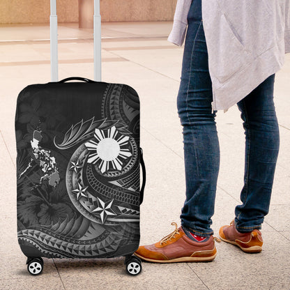 Philippines Filipinos Luggage Cover Philippines Sun Tribal Patterns Tropical Flowers Curve Style
