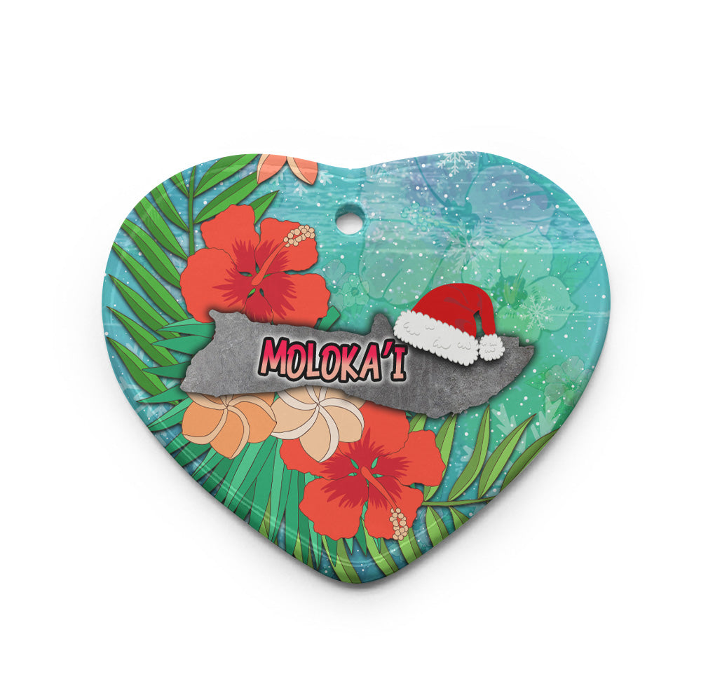 Hawaii Ceramic Ornament Christmas MolokaÊ»i Islands