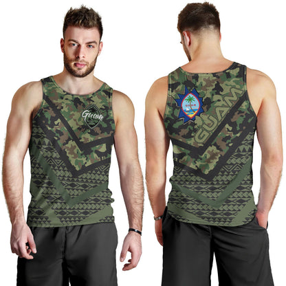 Guam Men Tank Top - Custom Guam Camo Deluxe Polynesian Tattoo