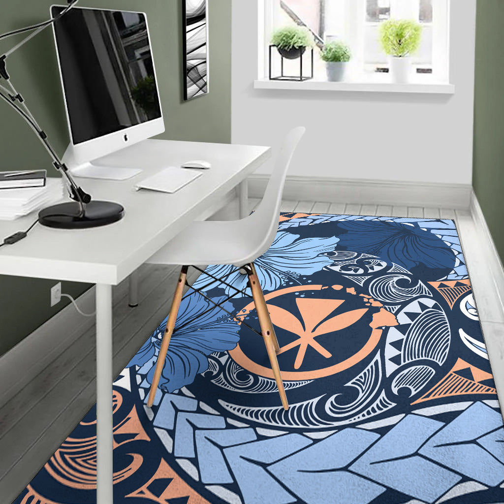 Hawaii Area Rug Kanaka Maoli Tribal Pattern