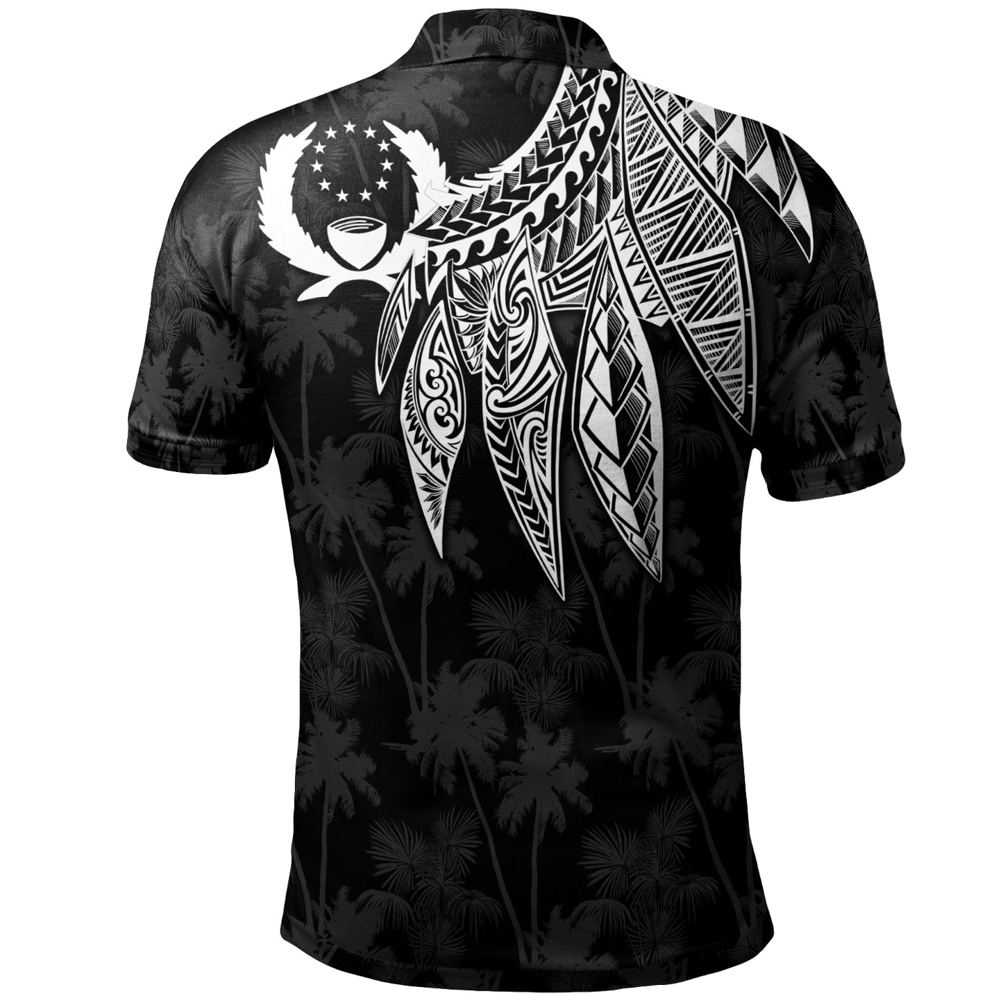 Pohnpei Polo Shirt - Polynesian Wings WHITE