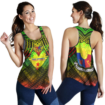 Philippines Women Racer Back Tank - Custom Hope Begins In Your Home Reggae Style