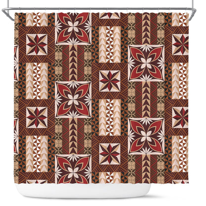 Samoa Shower Curtain Siapo Pattern Print