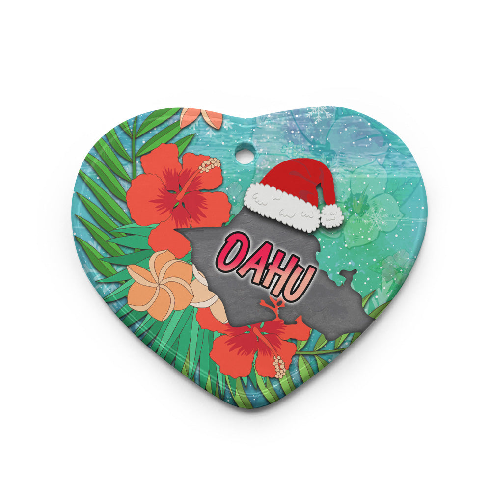 Hawaii Ceramic Ornament Christmas Oahu Island