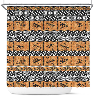 Tonga Shower Curtain Tapa Pattern