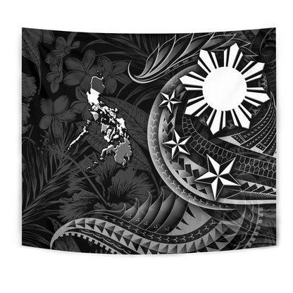 Philippines Filipinos Tapestry Philippines Sun Tribal Patterns Tropical Flowers Curve Style