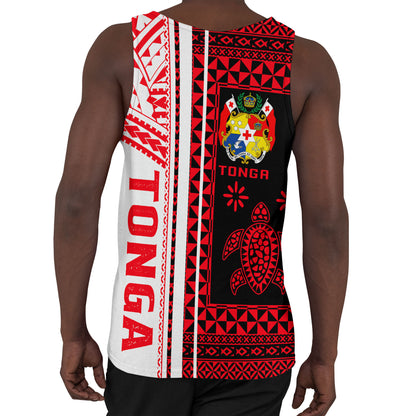 Tonga Men Tank Top - Custom Proud To be Tongan Polynesian Patterns With Tonga Kupesi