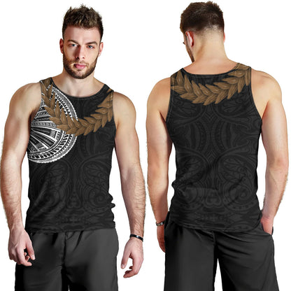 Samoa Tank Top Tattoo Roman Reigns With Ula Fala Style Brown