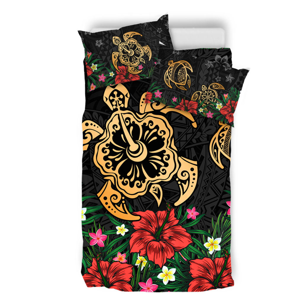 Hawaii Bedding Set Polynesian Turtle Tropical Island Tribal Style