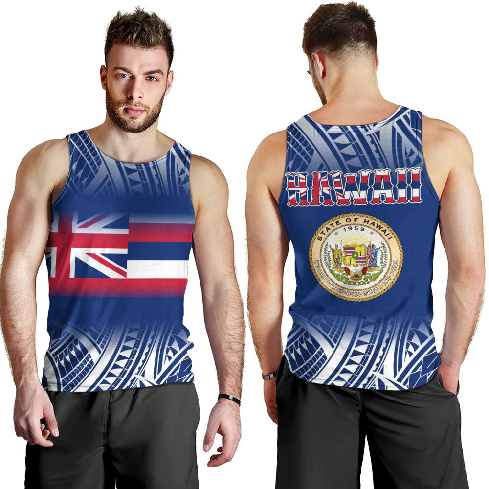 Hawaii Tank Top Polynesian Tribal Aloha Hawaii Flag