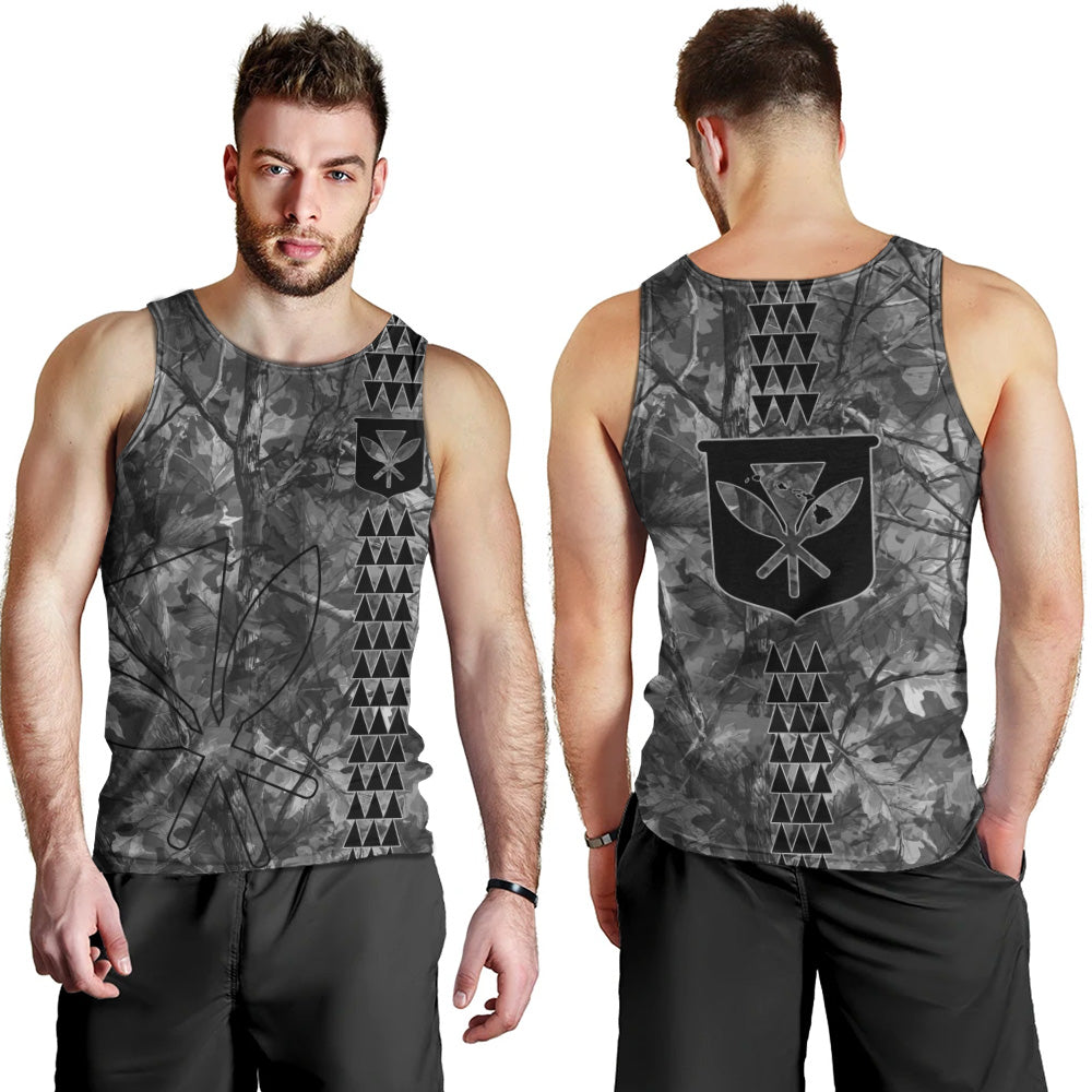Hawaii Tank Top Woodland Kanaka Camo Style