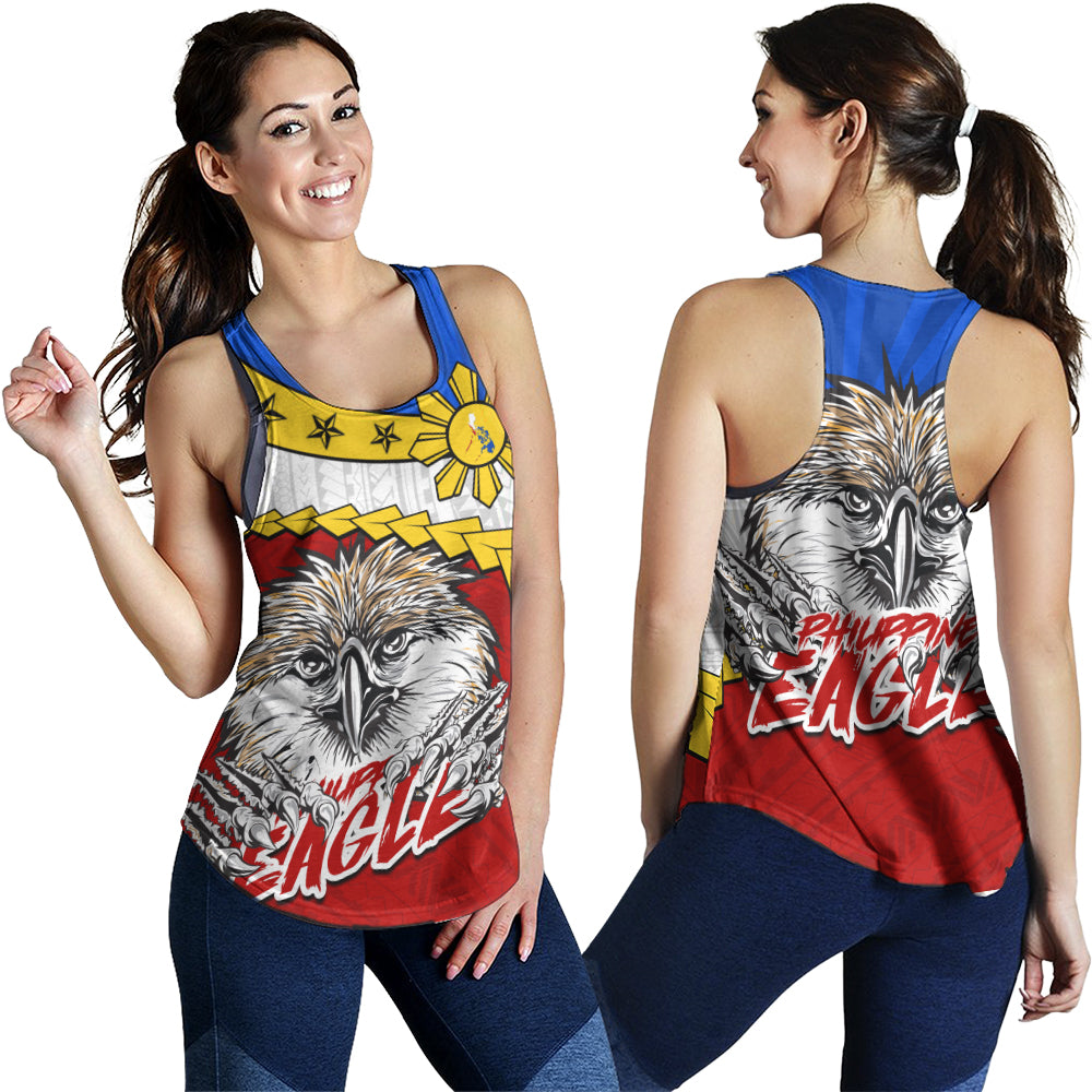 Philippines Filipinos Women Tank Tribal Tattoo Flag Eagle Animal
