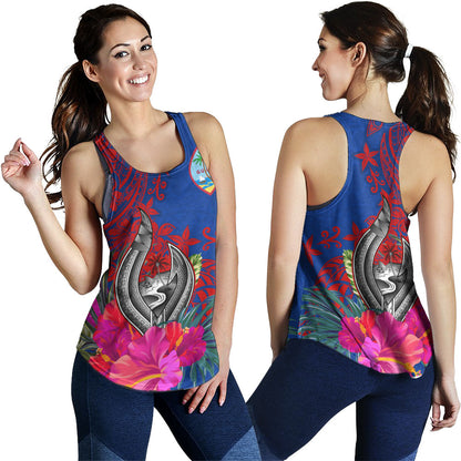 Guam Women Tank Flag Tribal Tropical Style