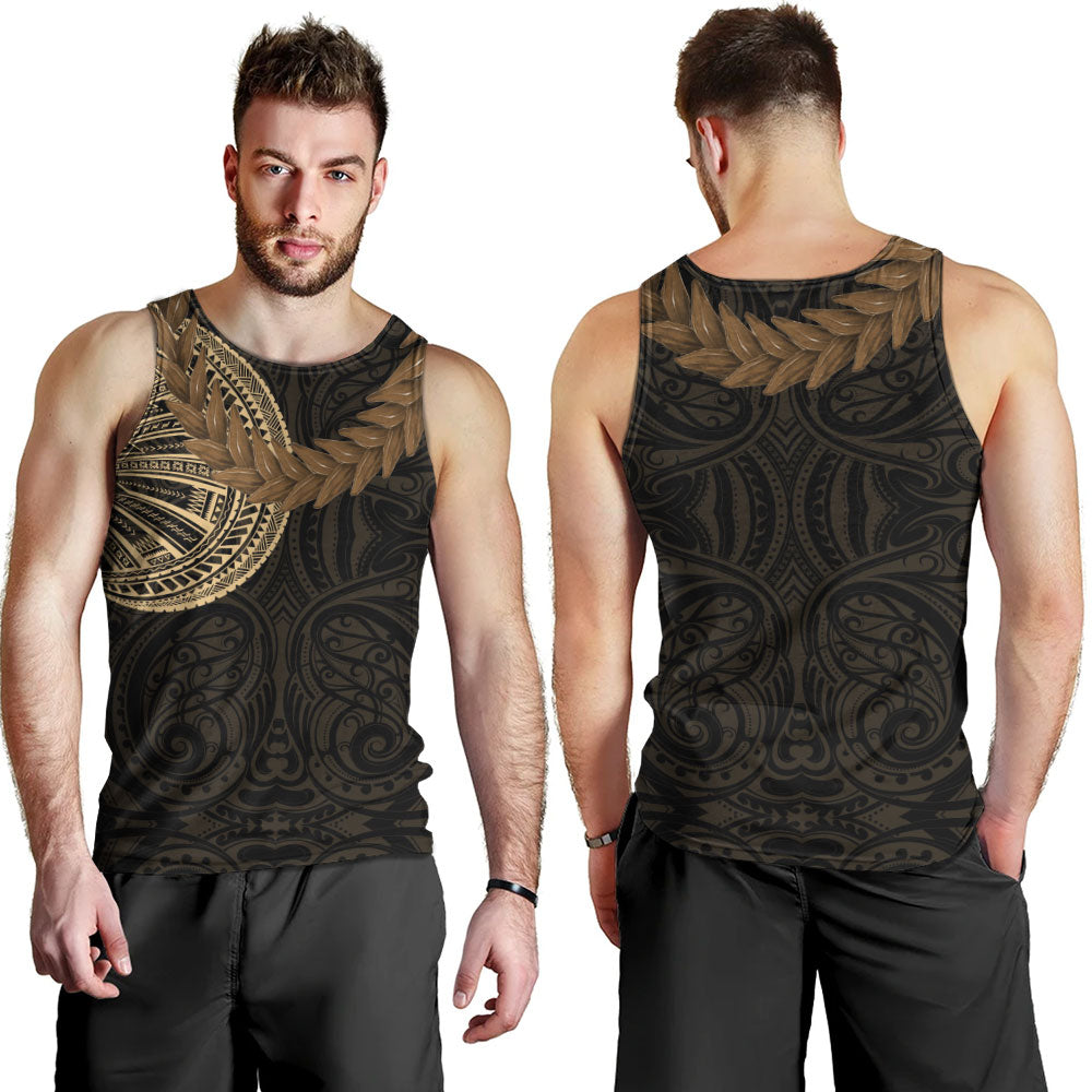 Samoa Tank Top Tattoo Roman Reigns With Ula Fala Style Brown