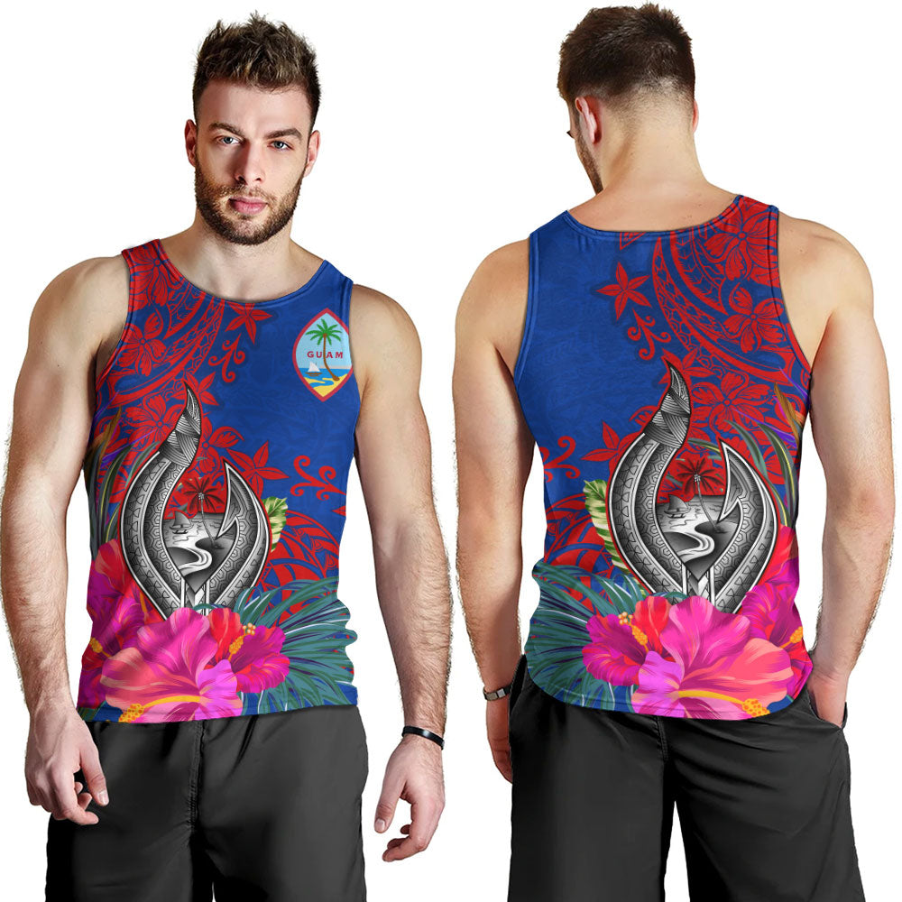 Guam Tank Top Flag Tribal Tropical Style