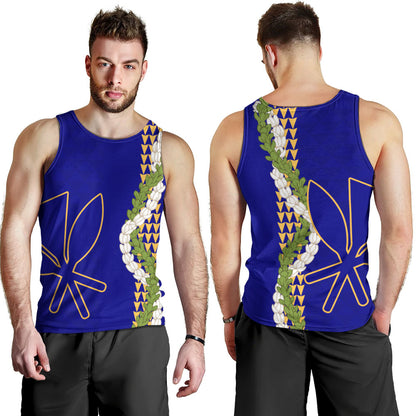 Hawaii Tank Top Kanaka Maoli Puakenikeni Maile Flower Lei