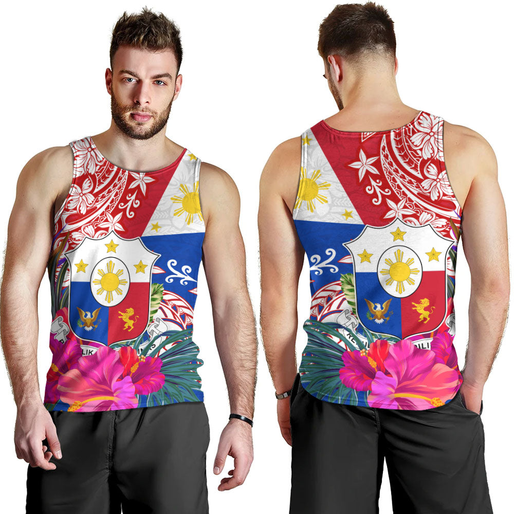 Philippines Filipinos Tank Top Flag Tribal Tropical Style