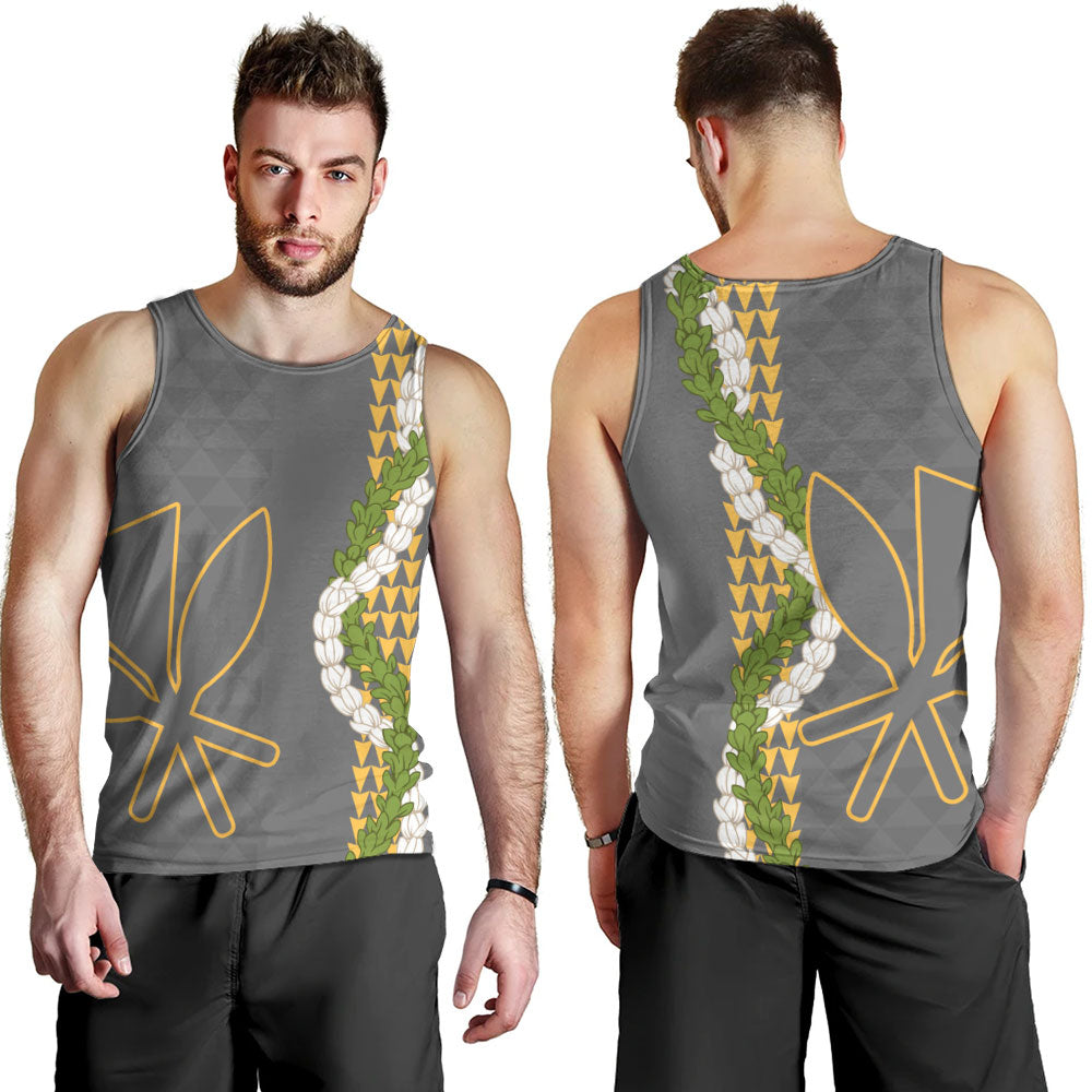 Hawaii Tank Top Kanaka Maoli Puakenikeni Maile Flower Lei