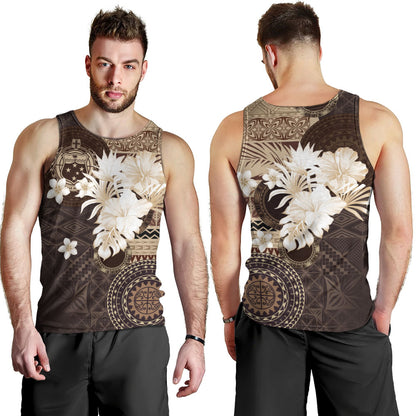 Samoa Tank Top Siapo Motif Print Fabric